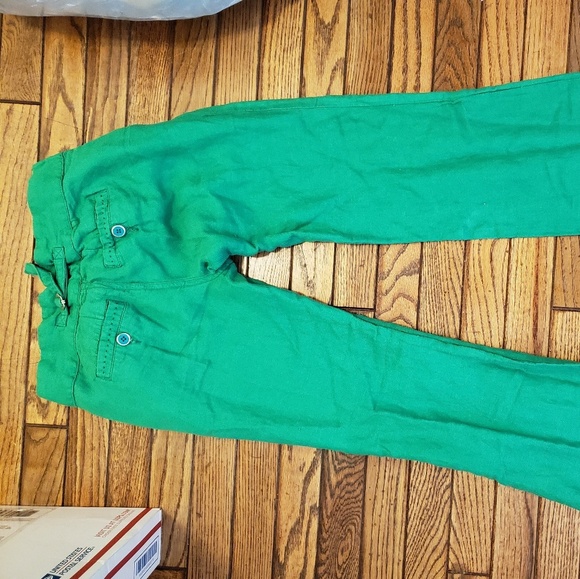 Green linen pants - Picture 2 of 4